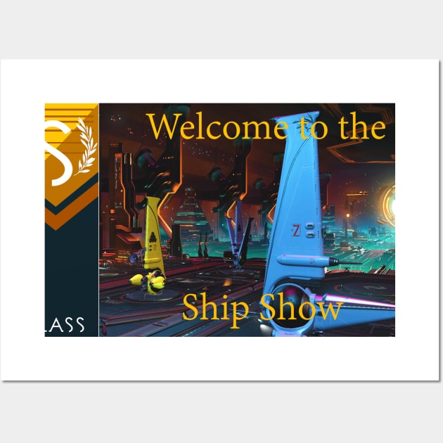 no mans sky themed welcome to the ship show Wall Art by atadrawing